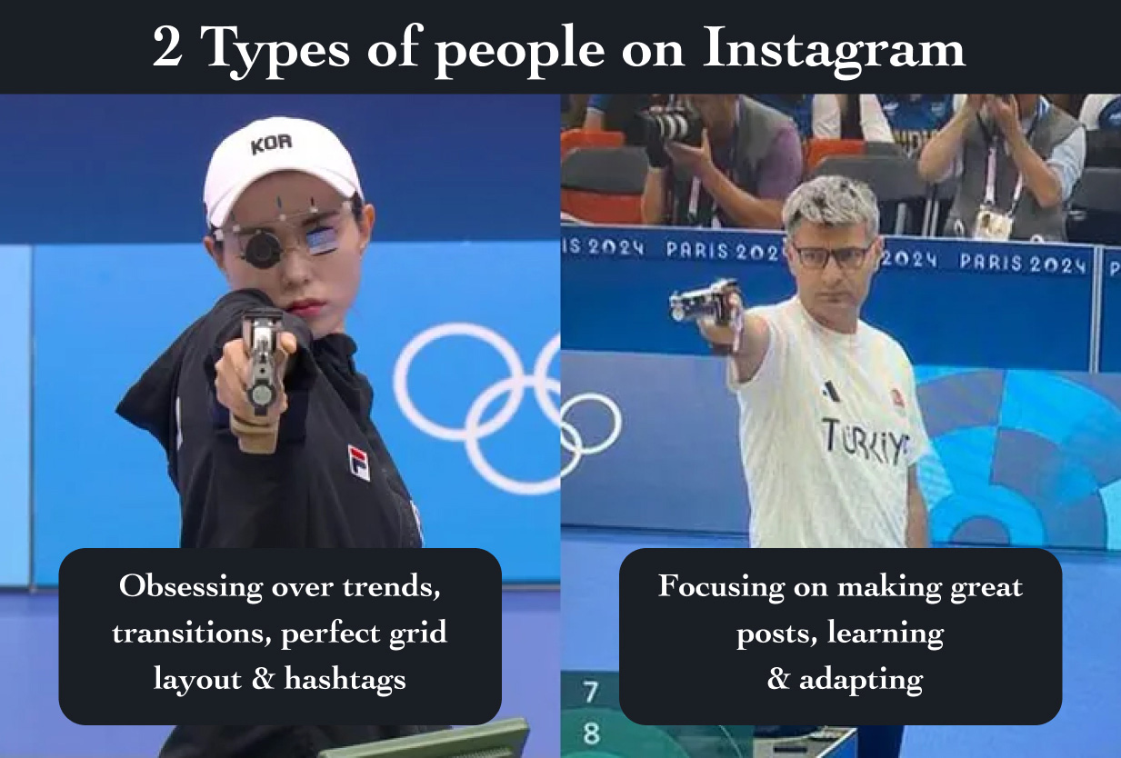 2 types of people on Instagram